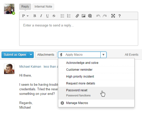 Make support faster and more productive with macros