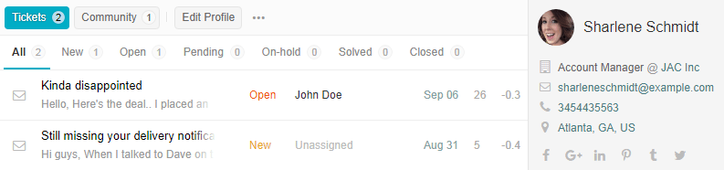 People Page User Profile